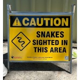 CAUTION SNAKES SIGN